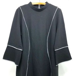 ELOQUII Dress Fit Flare Sleeve Stretch Dress 22